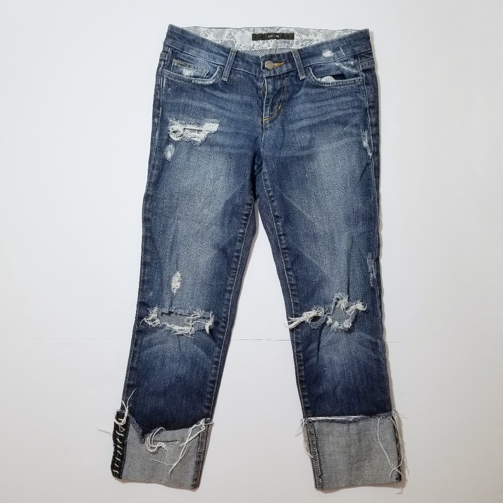 Joe's Jeans Gemma Distressed Raw Edge Crops - 25